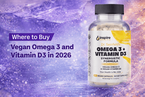 Where to Buy Vegan Omega 3 and Vitamin D3 in 2026 - DrSeinfeld.com Operated by Ginspire Health LLC