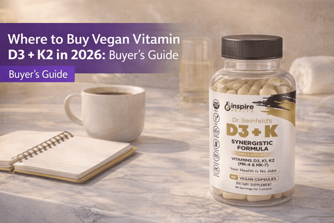 Where to Buy Vegan Vitamin D3 + K2 in 2026: Buyer's Guide - DrSeinfeld.com Operated by Ginspire Health LLC