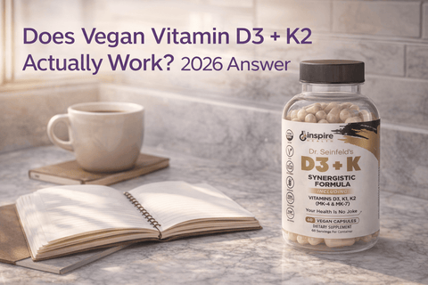 Does Vegan Vitamin D3 + K2 Actually Work? 2026 Answer - DrSeinfeld.com Operated by Ginspire Health LLC