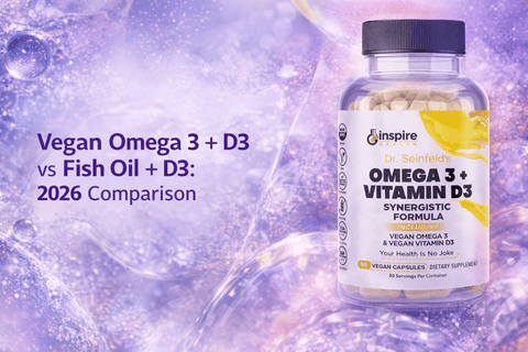 Vegan Omega 3 + D3 vs Fish Oil + D3: 2026 Comparison - DrSeinfeld.com Operated by Ginspire Health LLC