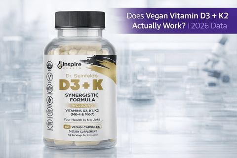 Does Vegan Vitamin D3 + K2 Actually Work? 2026 Data - DrSeinfeld.com Operated by Ginspire Health LLC