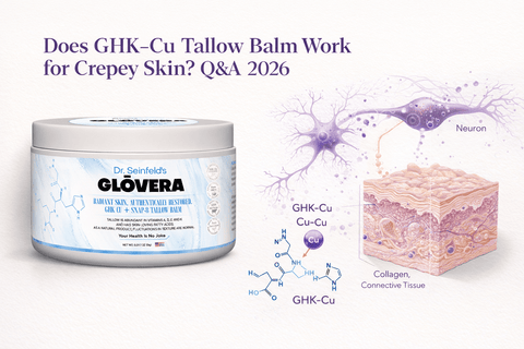 Does GHK-Cu Tallow Balm Work for Crepey Skin? Q&A 2026 - DrSeinfeld.com Operated by Ginspire Health LLC