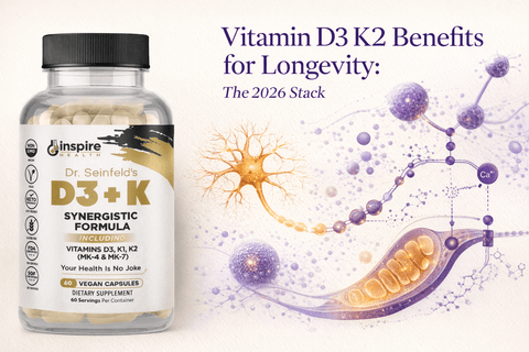 Vitamin D3 K2 Benefits for Longevity: The 2026 Stack - DrSeinfeld.com Operated by Ginspire Health LLC