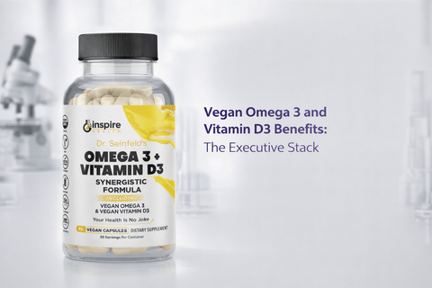 Vegan Omega 3 and Vitamin D3 Benefits: The Executive Stack - DrSeinfeld.com Operated by Ginspire Health LLC