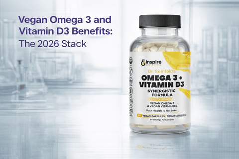 Vegan Omega 3 and Vitamin D3 Benefits: The 2026 Stack - DrSeinfeld.com Operated by Ginspire Health LLC